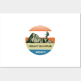 Mount Olympus, 2918m ,Climber Posters and Art